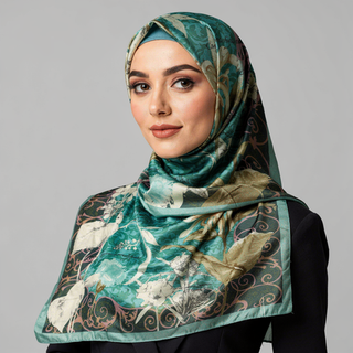 روسری حریر نخ قواره ۱۱۰ - مزون یونا