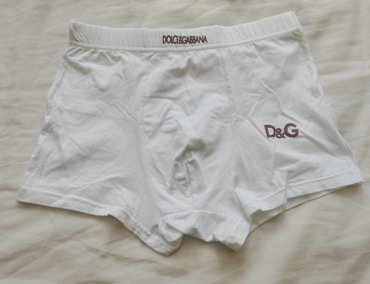 شورت پادار مردانه نخپنبه سفید | D&G طرح برجسته - مزون یونا