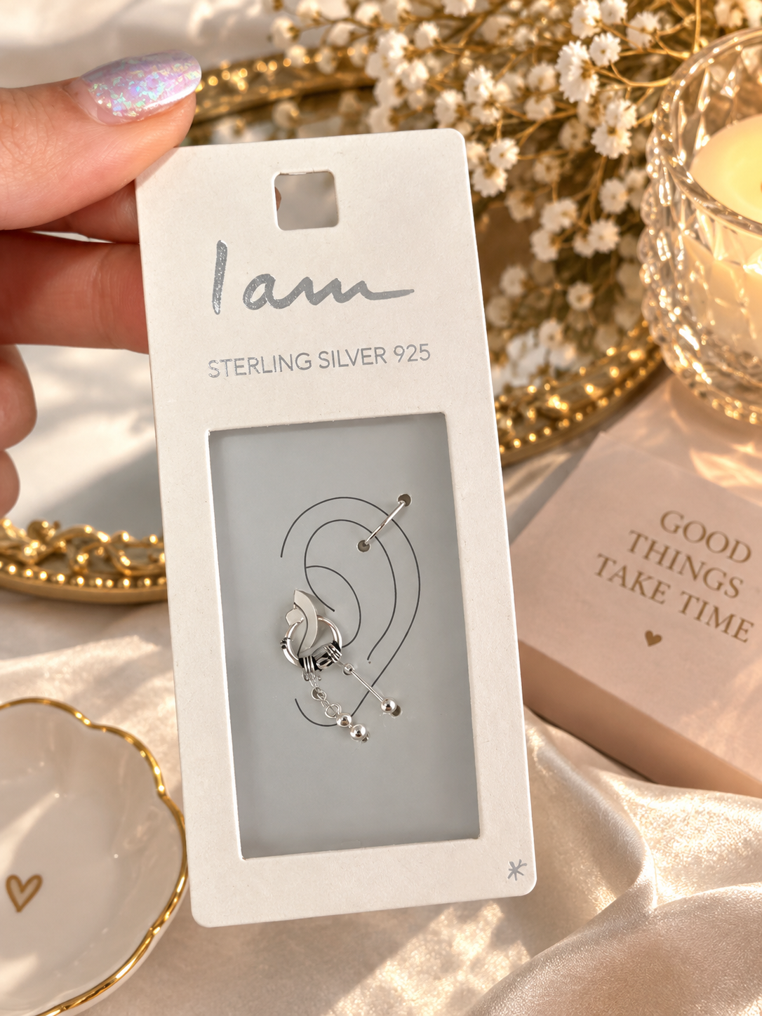 پیرسینگ نقره I am -  مزون یونا