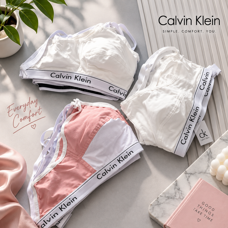 سوتین اسپرت طرح Calvin Klein | سوتین راحتی بدون فنر سوپر پنبه | سایز ۷۵ تا ۸۵