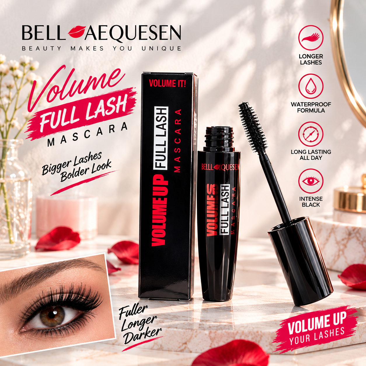 ریمل حجم دهنده FULL LASH بل اصلی محصول آلمان - مزون یونا