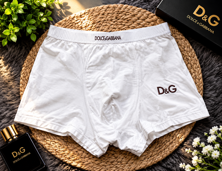 شورت پادار مردانه نخپنبه سفید | D&G طرح برجسته - مزون یونا